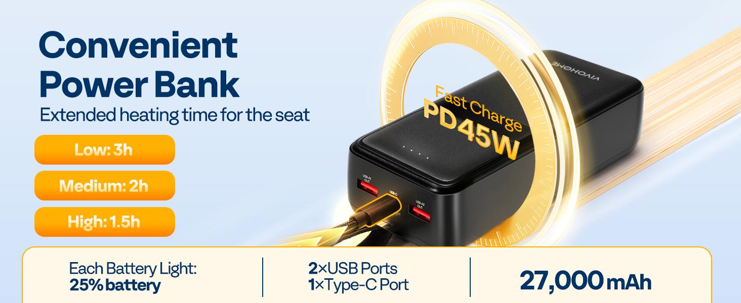 VIVOHOME 45W Padded Heating Rocking Camping Chair, Heated Oversized Portable Lawn Chair for Outdoor Sports, 3 Levels of Heat, Overheat Protection System VIVOHOME 45W Padded Heating Rocking Camping Chair, Heated Oversized Portable Lawn Chair for Outdoor Sports, 3 Levels of Heat, Overheat Protection System