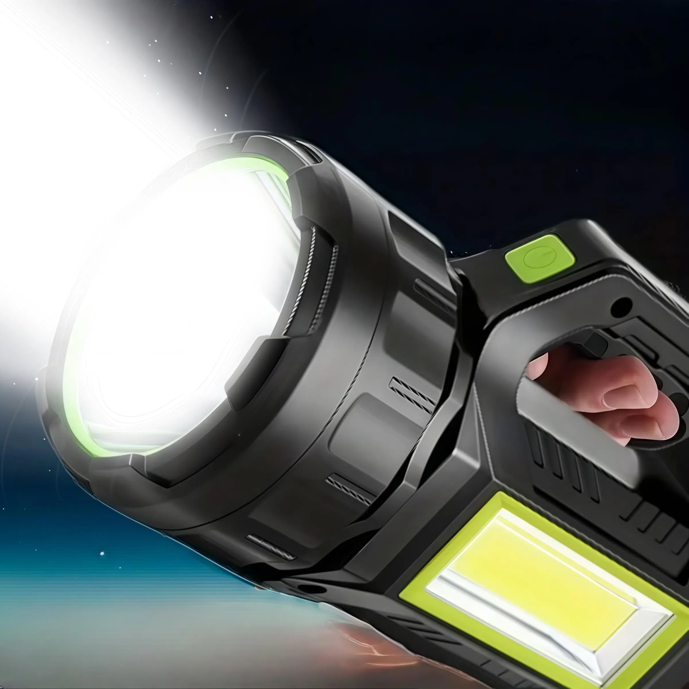 USB Rechargeable High-power Solar-powered LED Camping Light, Tactical Handheld Flashlight, Super Bright Flashlight, Perfect for Emergencies, Hiking & Outdoor Adventures, High Power Flashlights, Emergency Flashlight