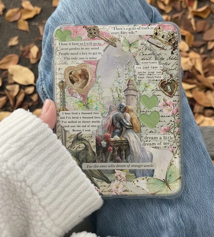 Romantasy Kindle Insert for Clear Casing, Computer & Tablet Accessories, Aesthetic Book Lover Decor, Cozy Reading Tablet Covers Accessory