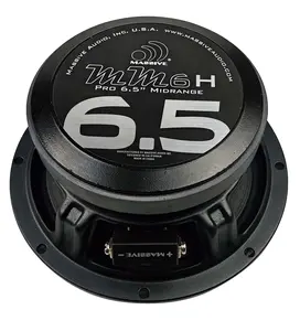 Massive Audio MM6H Pro 6.5" 140 Watt 4 Ohm Mid-Range Speaker with Heavy Gauge Cast Basket & Super Strong Motor Magnet Assembly - Plug