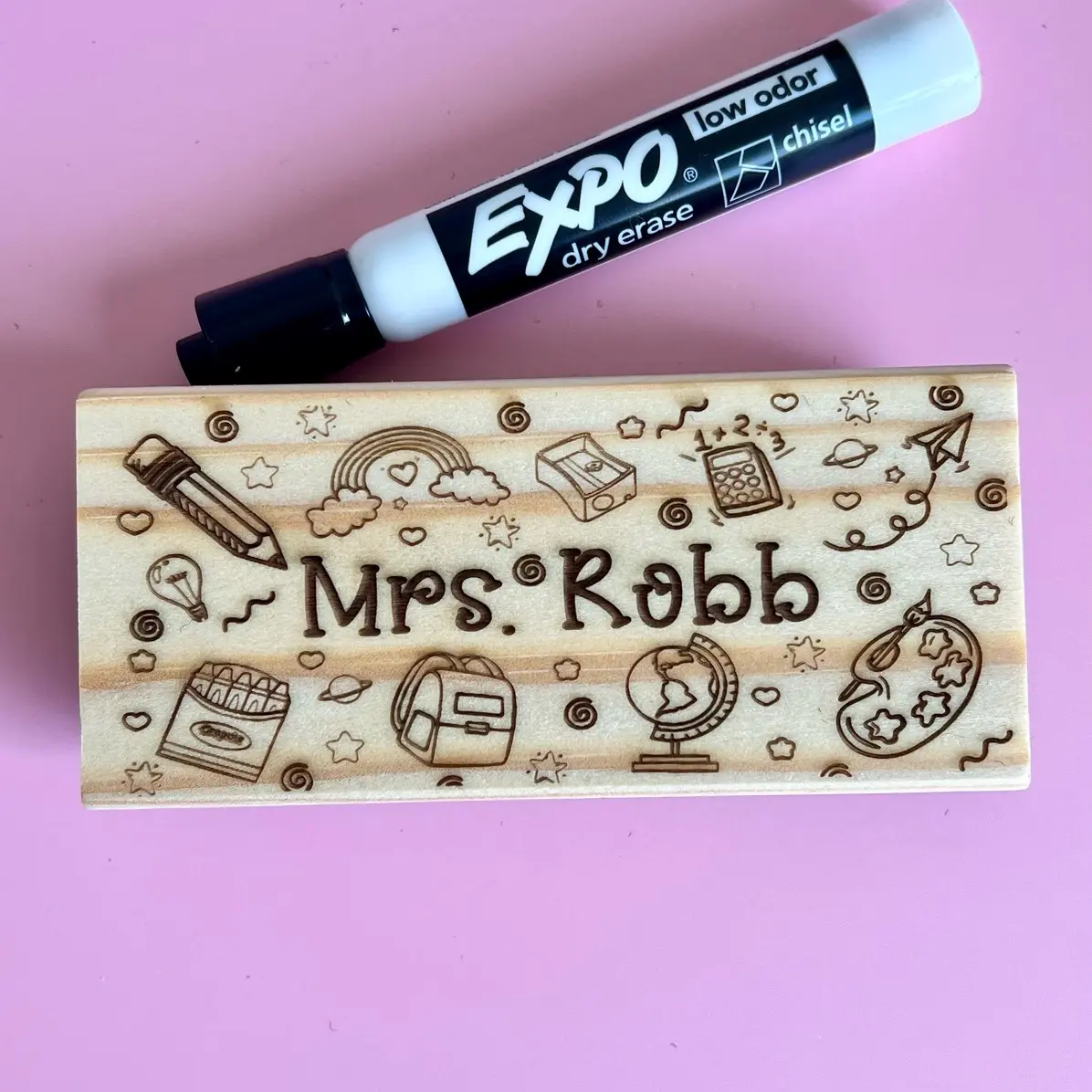 Chalkboard Eraser With Marker