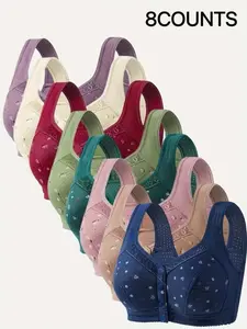 Women's Floral Print Push Up Bra, Soft Comfortable Breathable Bra, Women's Lingerie for All Seasons