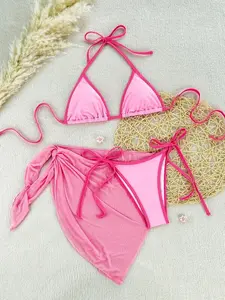 Women's With Chest Pad Split Swimsuit Bikini