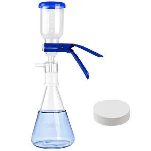 1000mL Lab Vacuum Filtration Distillation Apparatus, Glass Suction Filtering Kit, with 1000mL Filtering Flask, 300mL Graduated Funnel with 100 Pieces of Filter Paper