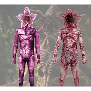 Halloween Horror Cosplay Biochemical Zombie Spoof Party Costume Cannibal Flower Jumpsuit Stranger Things