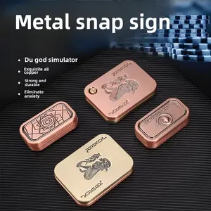 Poker Ak King Metal Push EDC Fingertip Peg-Top Plaything Decompression Hand Push Coin Pop Card Coin