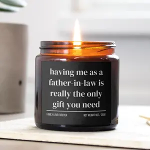 Daughter in Law Candle From Father in Law Having Me As A Father in Law Candle Funny Gift for Christmas Birthday Engagement and Wedding