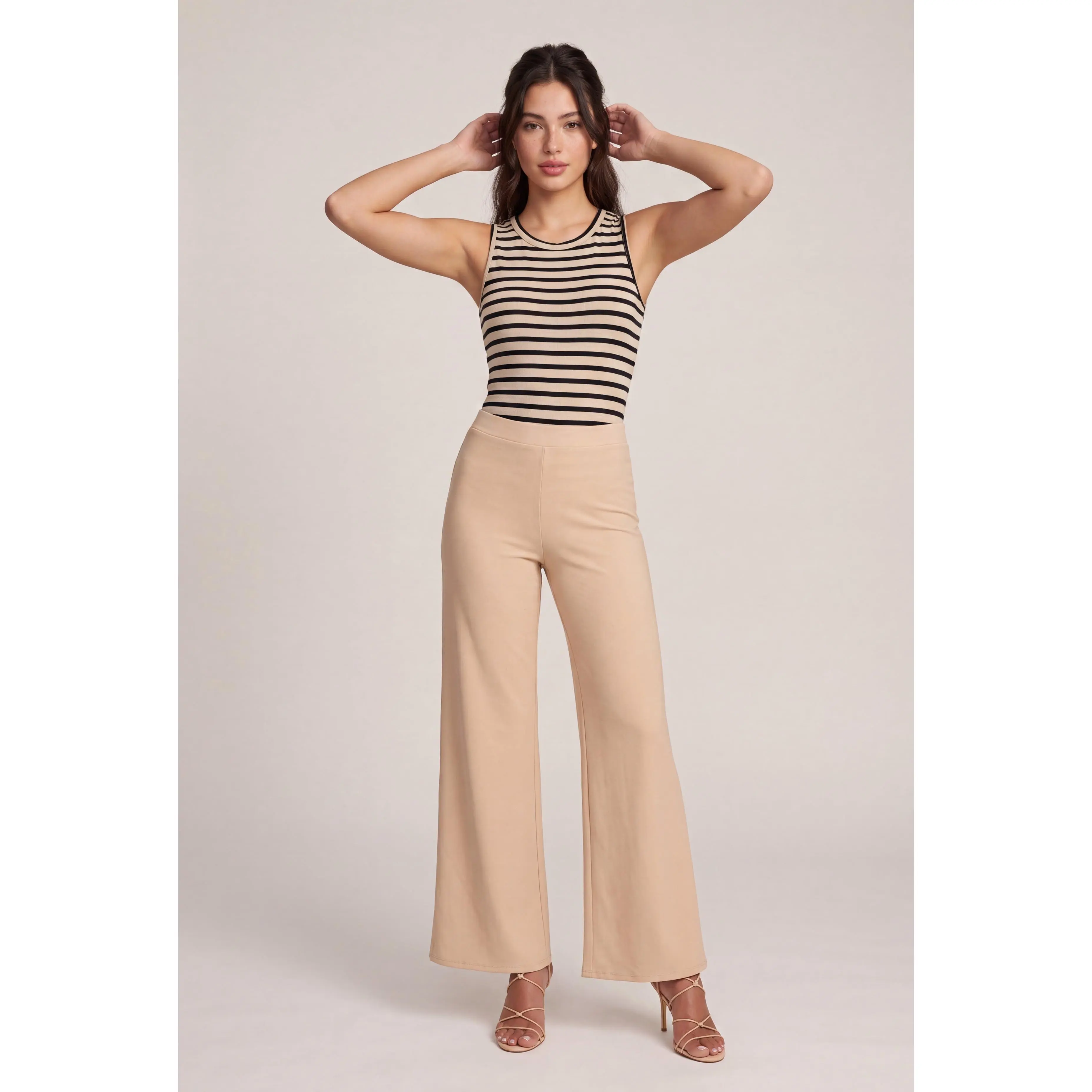 Wide Leg Pull On Pants