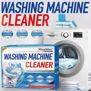 All-In-One Multi-Effect Washing Machine Cleaner, Compatible with He Washers, Strong Stain Removal Disinfectant Deodorizer, Universal Efficient Cleaner, Stain Remover