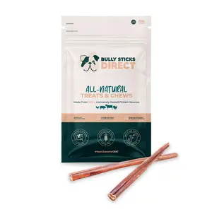 Bully Sticks Direct 12" Select Odor-Free Bully Sticks - Medium Thickness, 100% Beef, Grain-Free, Natural Treats for Dogs