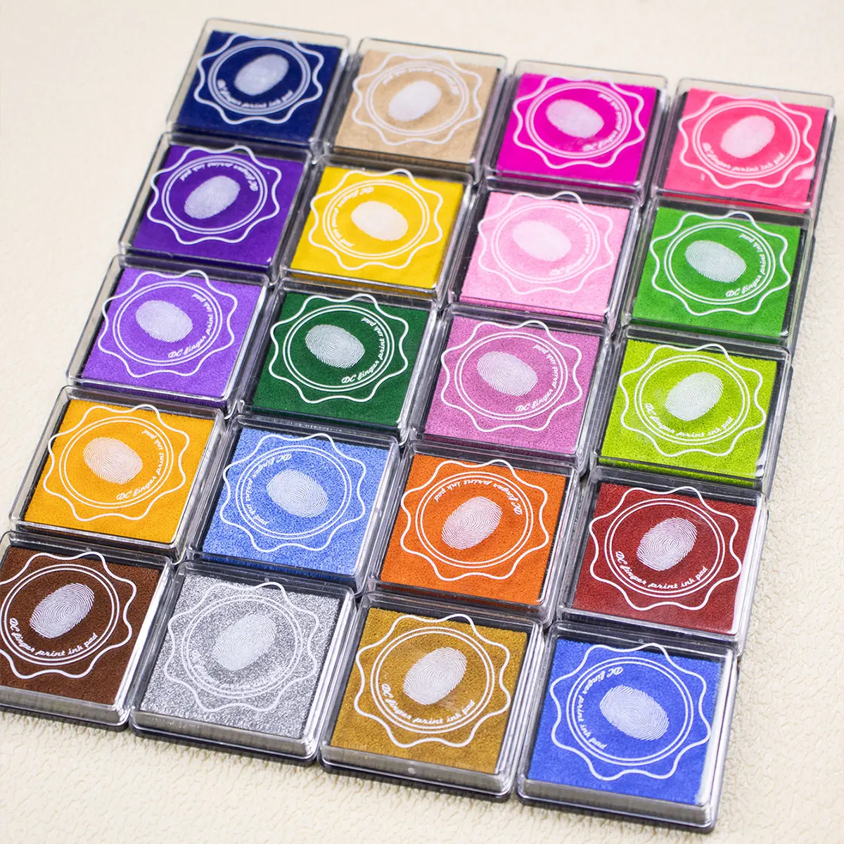 20 Color Ink Stamp Box Set, Educational Finger Painting Kit, Doodle Drawing Ink Pad, Kids Art Supplies, Creative Play Toy, Creative Craft Kit, Crafts Kit