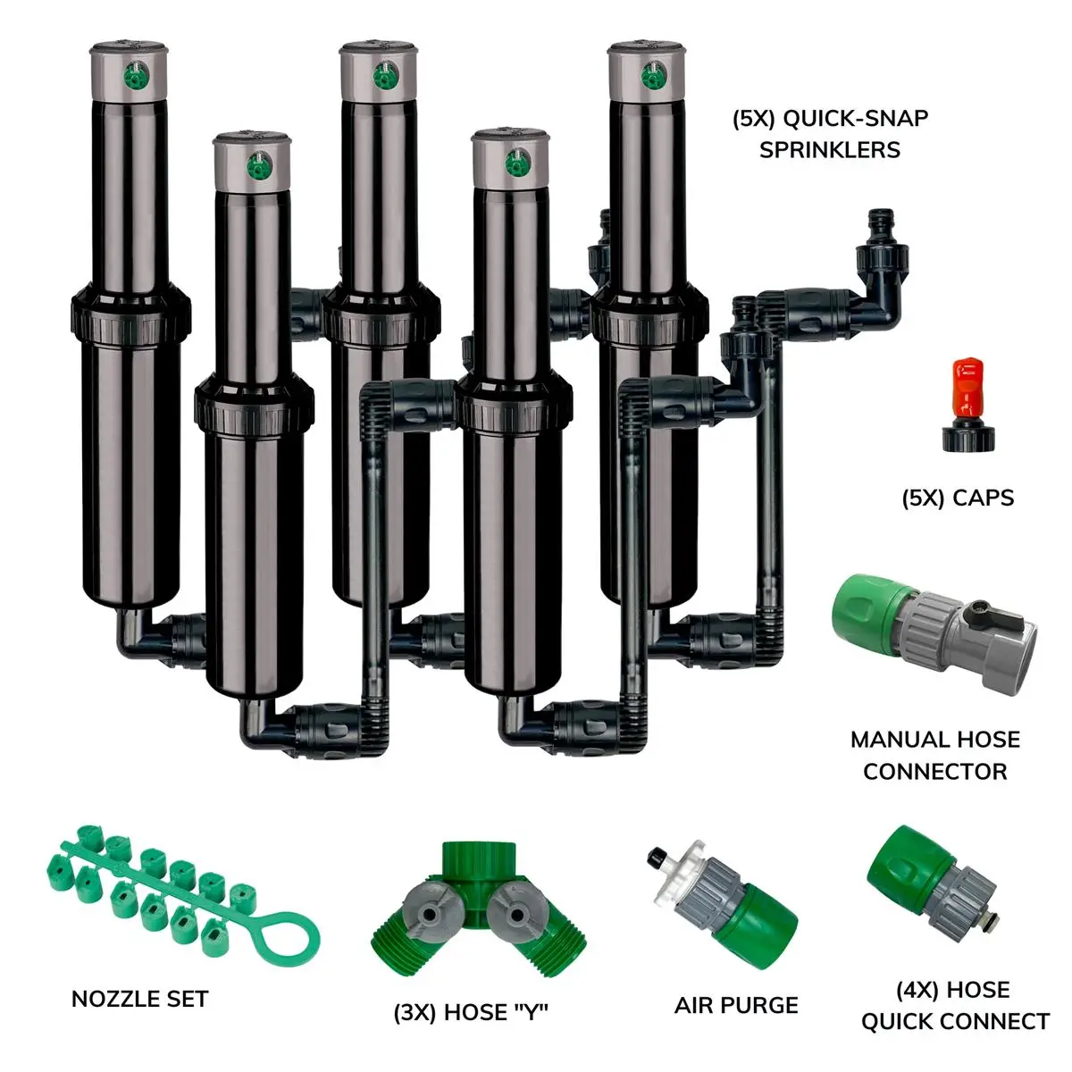 Autowater  Quick Snap in Ground 5 in. Pop Up Adjustable Sprinkler- Pack of 5, Pack Of Five, Easy Install, Rotating