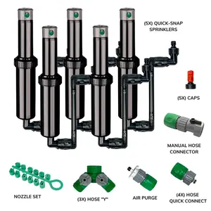 Autowater  Quick Snap in Ground 5 in. Pop Up Adjustable Sprinkler- Pack of 5, Pack Of Five, Easy Install, Rotating