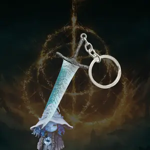 Superbuybox Elden Ring Dark Moon Keychain Handcrafted Figures Game Collection Desk Decoration Backpack Pendant Gift