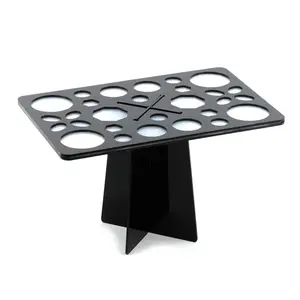 Acrylic Drying Rack for Brushes, Collapsible Stand with 28 Slots for Nail, Paint, and Makeup Brushes , Unisex, Ideal for Artists and Enthusiasts