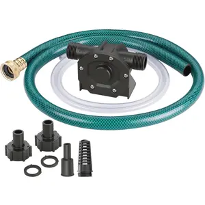 750GPH Drill  Self-Priming Mini Hand Water Transfer Drill Pump Kit with Water Hose & Oil Hose, Filter for  Water Oil Fluid Transfer