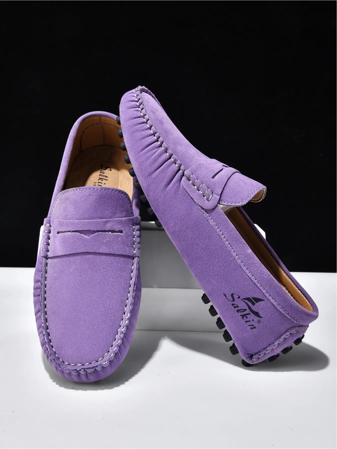 Women's Suede Loafers, Multi-Colors, Comfortable Driving Moccasins, Slip-On Casual Flats, Footwear, Pu Leather Shoe