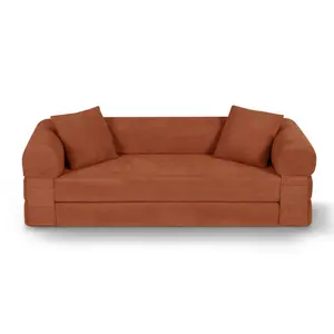Convertible Sofa Bed Couch,80 Inch Boneless Couches for Living Room,Folding Sleeper Sofa Bed Queen with Storage,Corduroy Flod Out Couch Compressed Couch in a Box