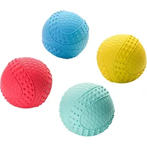 Summer Floating  Ball, Squeaky Water Fetch ,  Rubber  Ball, , Colorful, 4 Sets, 2.5"