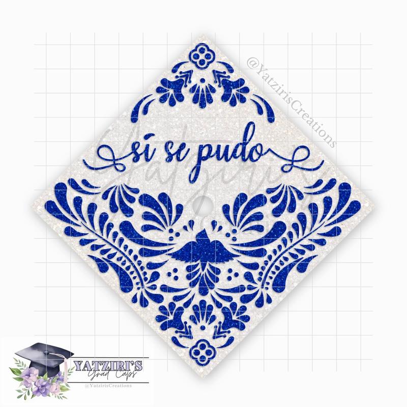 Si Se Pudo Talavera Printed Graduation Cap Topper