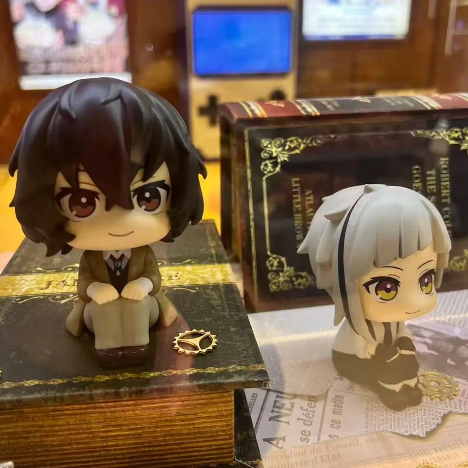 10cm Bungou Stray Dogs Anime Figure Look Up Nakajima Atsushi Action Figure Q Version Dazai Osamu Figurine PVC Collection Toys