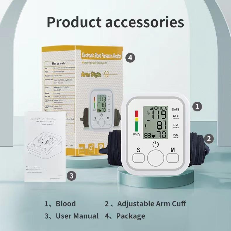 Blood Pressure Monitor, Upper Arm BP Machine for Home using, Adjustable Cuff,  Monitoring Accuracy, One-Button Operation, Dual User Mode, Posture Detection & Irregular Heartbeat Alert,Blood pressure wrist monitor body care