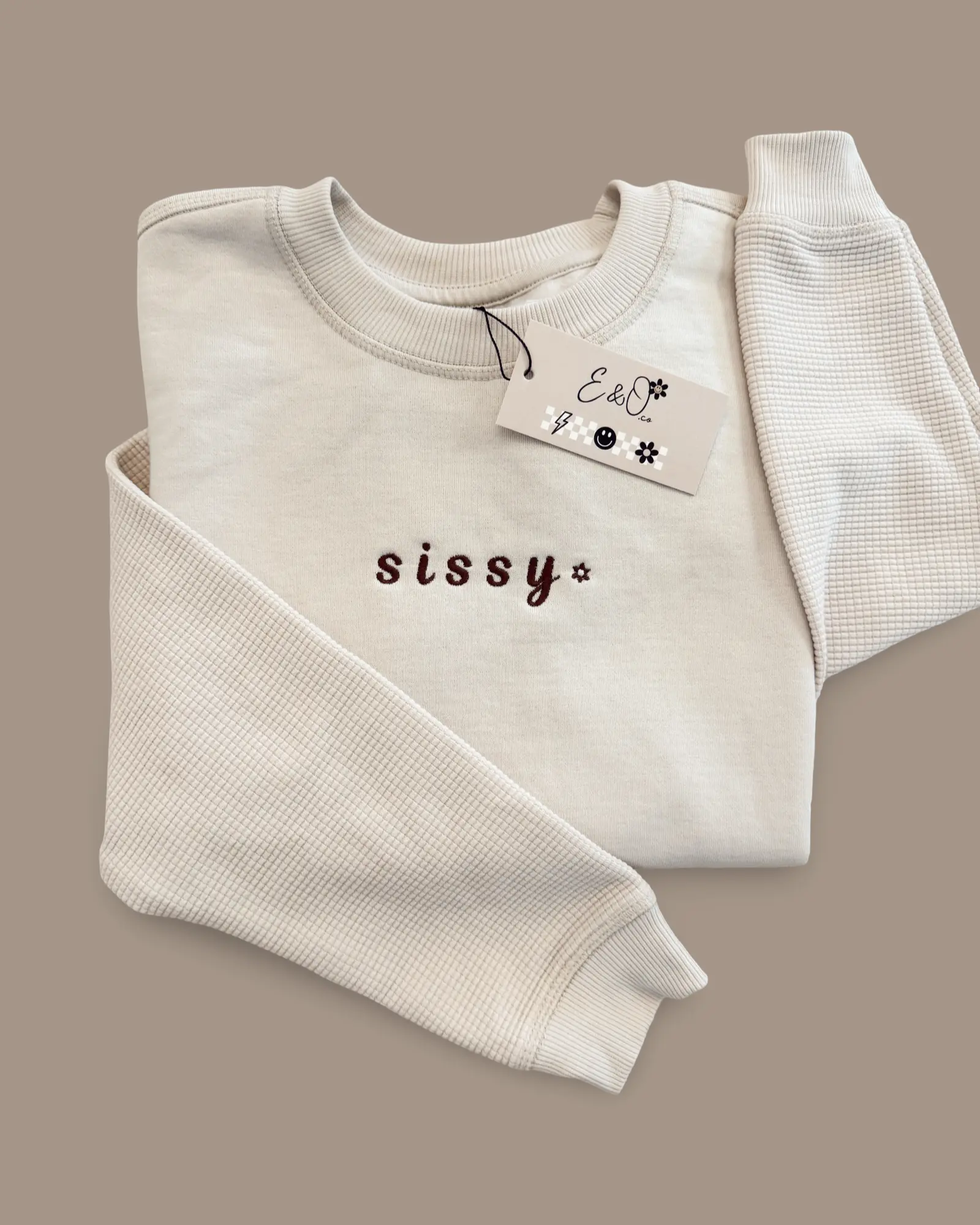 Sissy Embroidered | Oat Crewneck