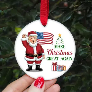 Make America Great Again Christmas Ornament, You Missed, Funny Santa Claus 2024, Merchandise, Trumpp Gifts, Gifts for Supporter. Tree Decoration