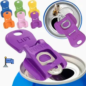 Complete Cover Easy Tab Opener New and Improved 6PK Beverage Barricade 2.0  Colorful Drink Can Protector Cap for Soda, Beer, Coke Shields From Bugs, Bees, Dust at the Party, BBQ, Beach