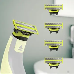 Compatible with One Blade Qp Models, Anti-Friction Razor Blades for Trimming, Edge Trimming, and Shaving, Replacement Head