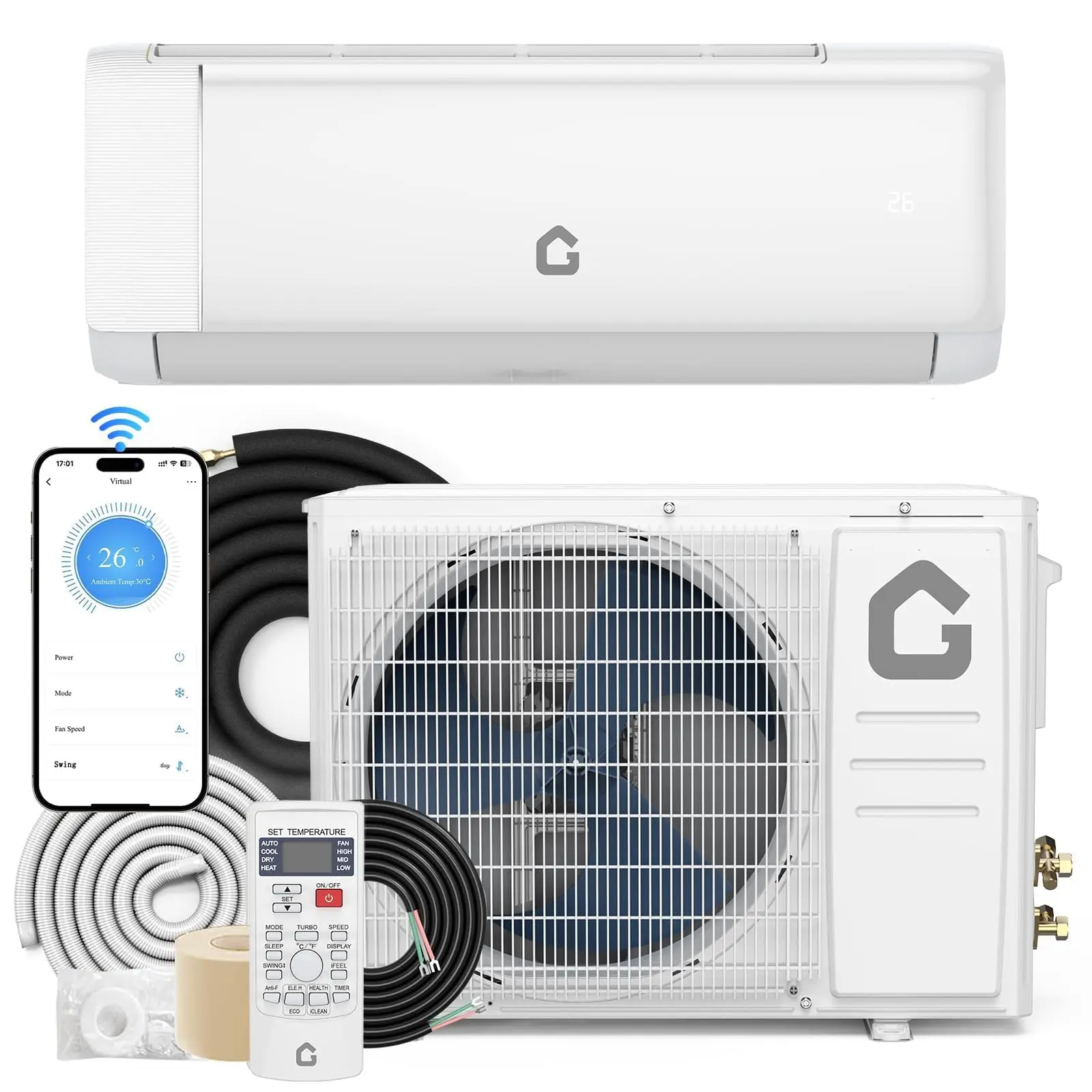 18,000BTU-208~230V, 19 SEER2