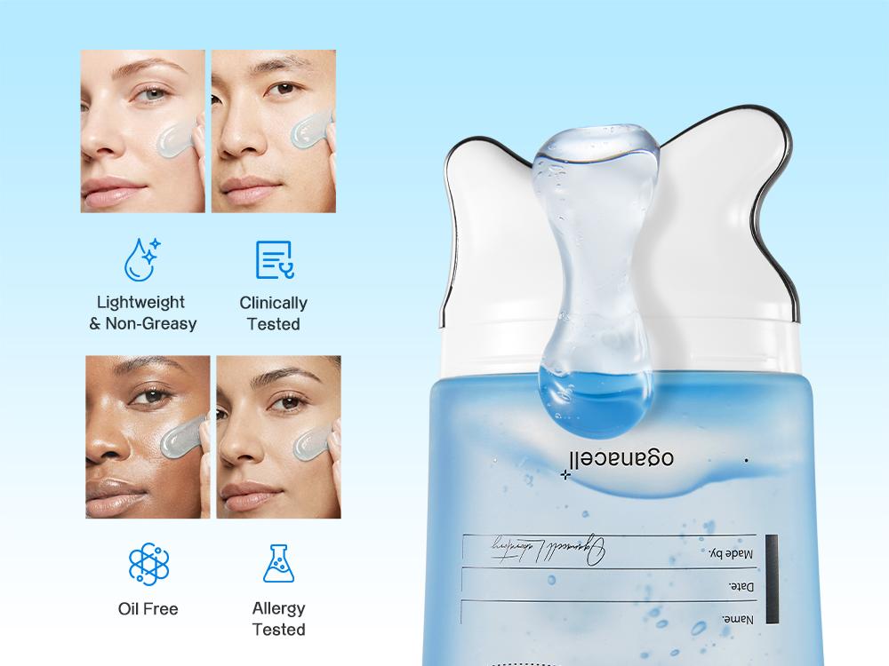 [Jeffree Star Pick] Oganacell PDRN Peptide Gua Sha Lifting Gel Cream for Jawline Definition, Face Sculpting & De-Puffing, Firming & Elasticity Care for Dry and Sagging Skin, Glass Skin Glow, At-Home Facial Care | Korean Skincare
