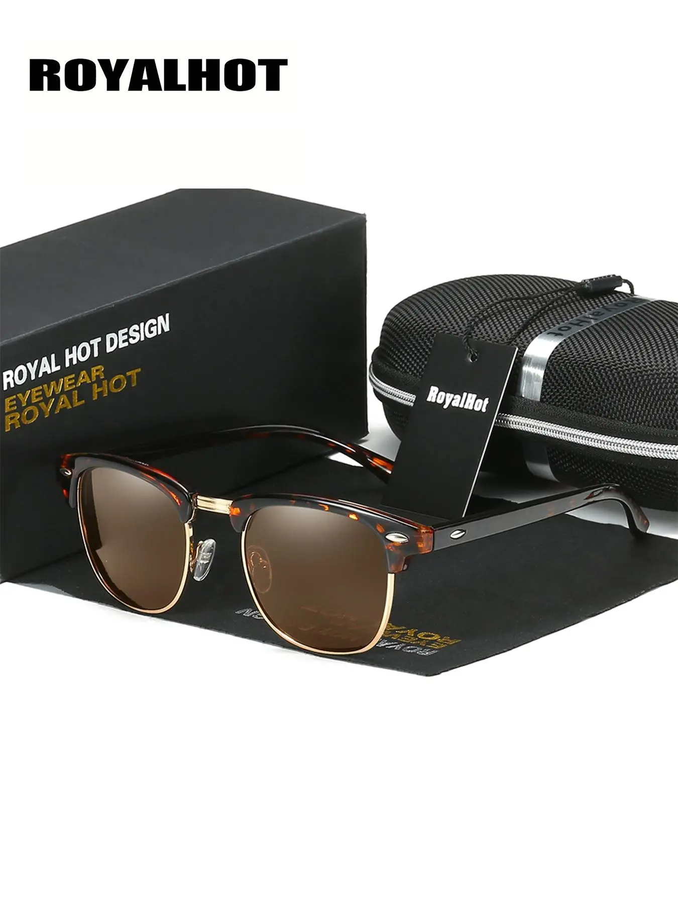 Unisex Business Style Polarized Sunglasses, Trendy Minimalist Classic Sunglasses, Stylish Sunglasses, Stylish Shades, Chic Accessories for Driving & Travel Use with Glasses Cloth & Storage Box, High Quality Sunglasses