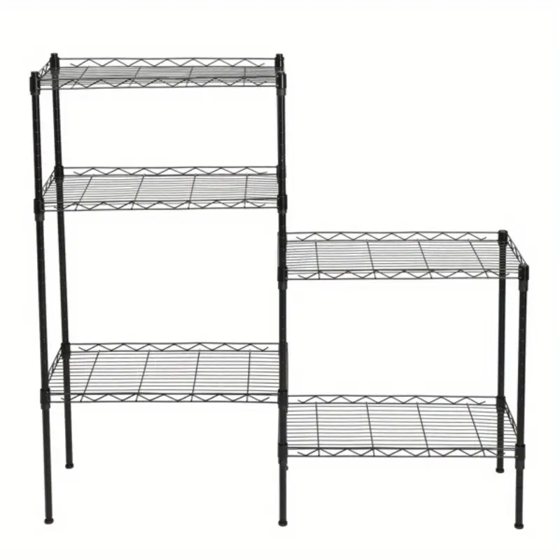 New 5-Tier Adjustable Metal Storage Rack - Versatile Organizer Shelf with Durable Construction Multipurpose Design and Easy Assembly - Perfect for Kitchen Home Office and Holiday Gift Ideas Room