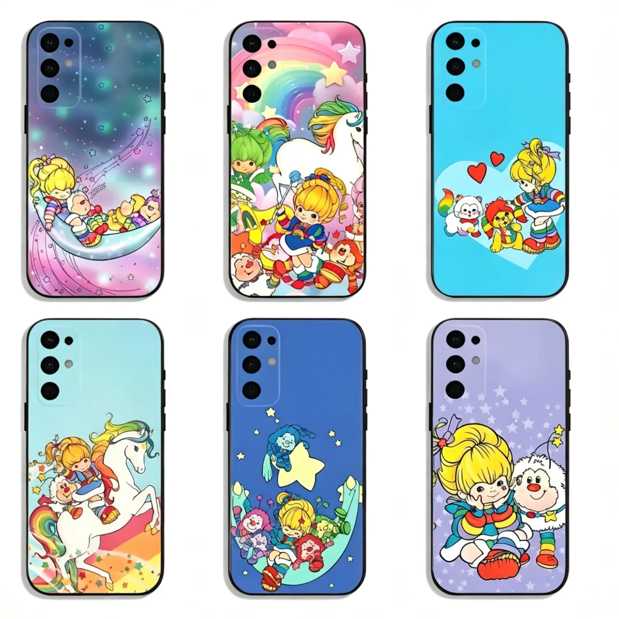 Cute Rainbow B-BriteS Phone Case For iPhone 17 Promax 16 15 14 13 12 11 Pro 17Air Plus & Samsung Galaxy S26 Ultra S25 S24 S23 FE Plus - For Fans Gift Anti-Fall Silicone Smartphone Shockproof Sof Protective Black Back Cover
