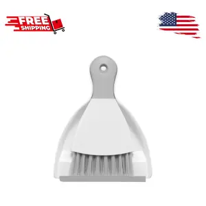 Mini Dustpan and Brush Set, Small Broom and Dustpan Set Dust Pan and Mini Hand Broom Dustpan