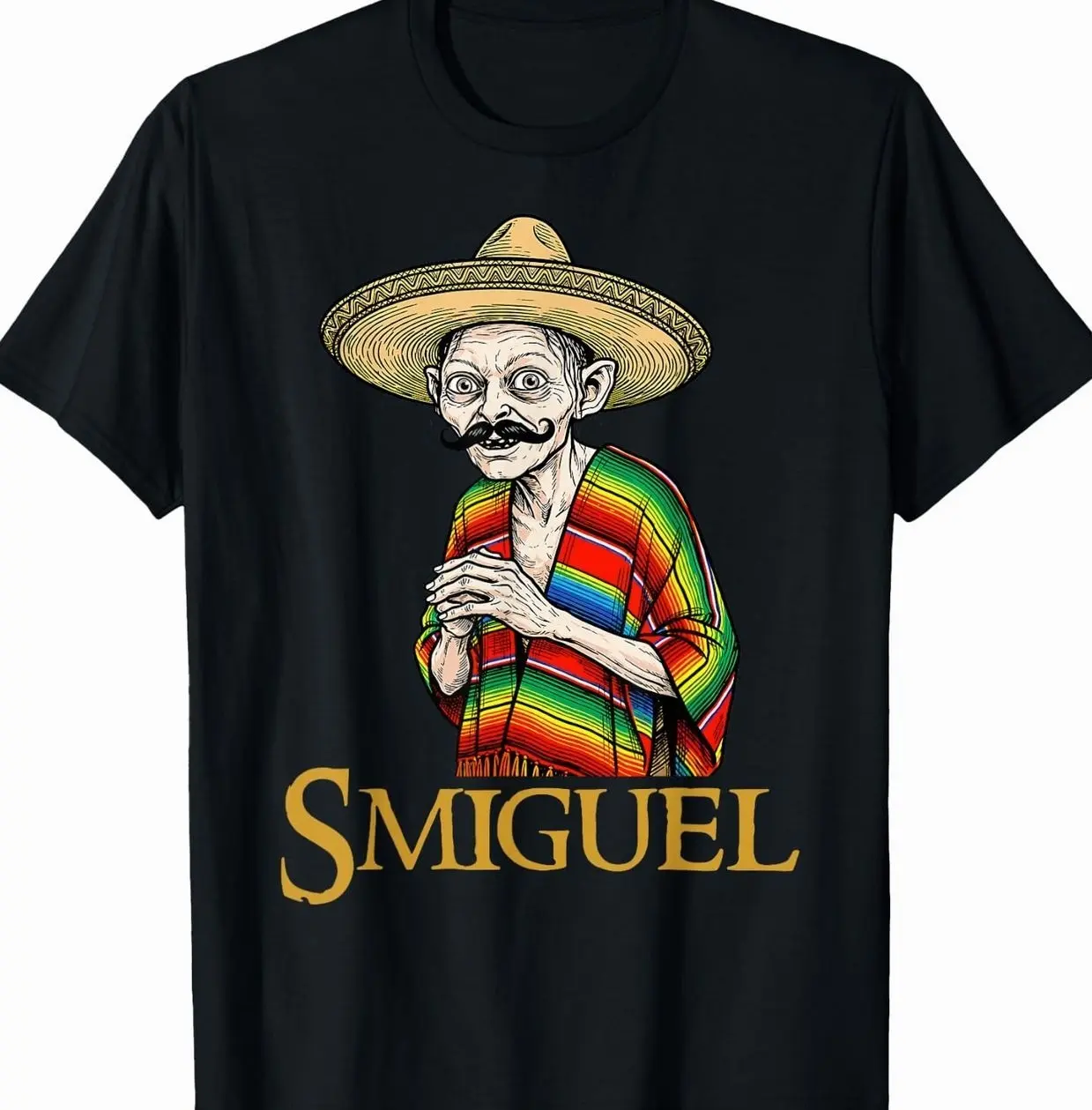 Women's Fitted Soft Cotton Round Neck Tshirt - Casual Short-Sleeve Printed Top with Funny Mexican Theme Graphic Mashup for Holiday Style