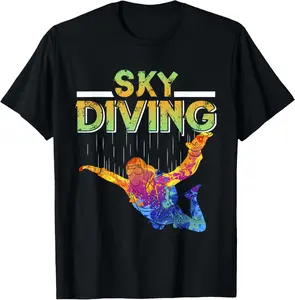 100%cotton Skydiving Paratrooper Extreme Sports Skydive Skydiver T-Shirt Top Vintage