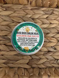 BOO BOO BALM HEAL Golden Ink Salve - Herbal Mullein Blend Men's Intimate Body Care Single Item, Gentle Soothing Fast-Healing Alternative Medication for Skin Repair & Moisturizing