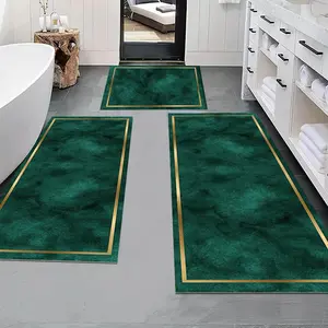 Bathroom Mat Set, 3 Counts/set Non-slip Bath Mat, Soft Shower Stain Resistant Easy To Clean Mat for Bathroom, Kitchen, Living Room, Hotel, Diatomite Bathroom Mat