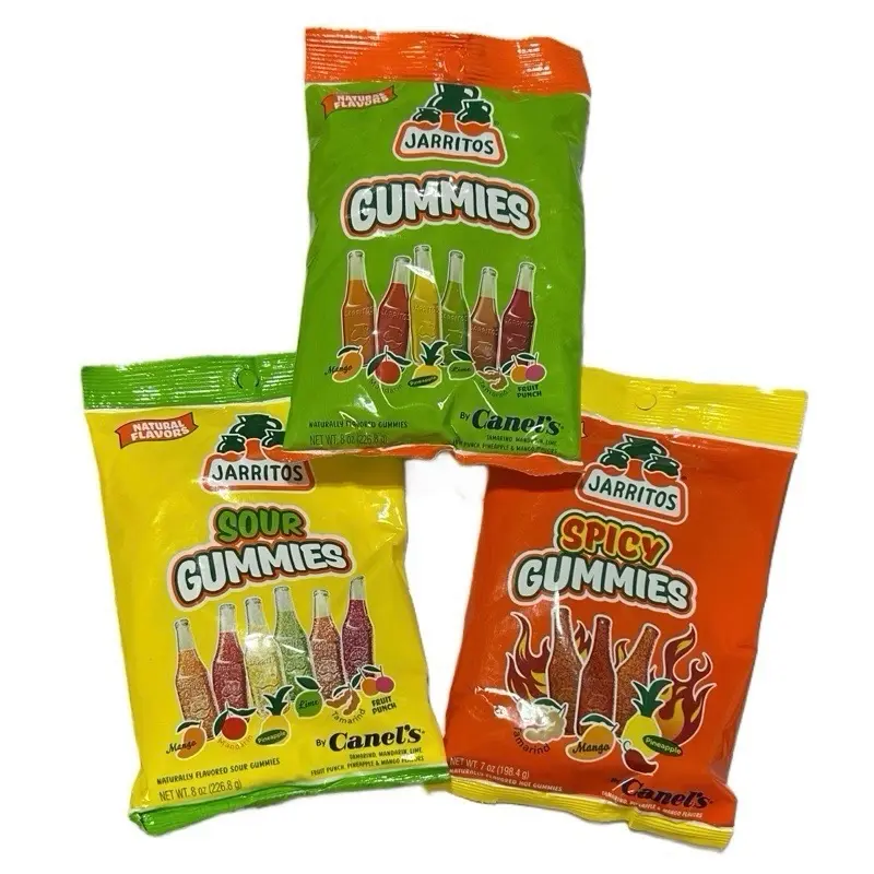 Jarritos Gummies Assorted Sweet, Sour or Spicy Flavors 8 oz Gummy Gum Natural Flavored Snack Jarritos Gummies Assorted Sweet, Sour or Spicy Flavors 8 oz Gummy Gum Natural Flavored Snack