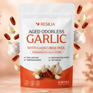 Resilia Odorless Aged Garlic Extract 600mg Softgels 60 Count