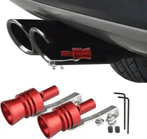 3PCS S M L Size Aluminum Alloy Universal Car Turbo Whistle, Exhaust Muffler Pipe Accessory for Generating Roaring Sound
