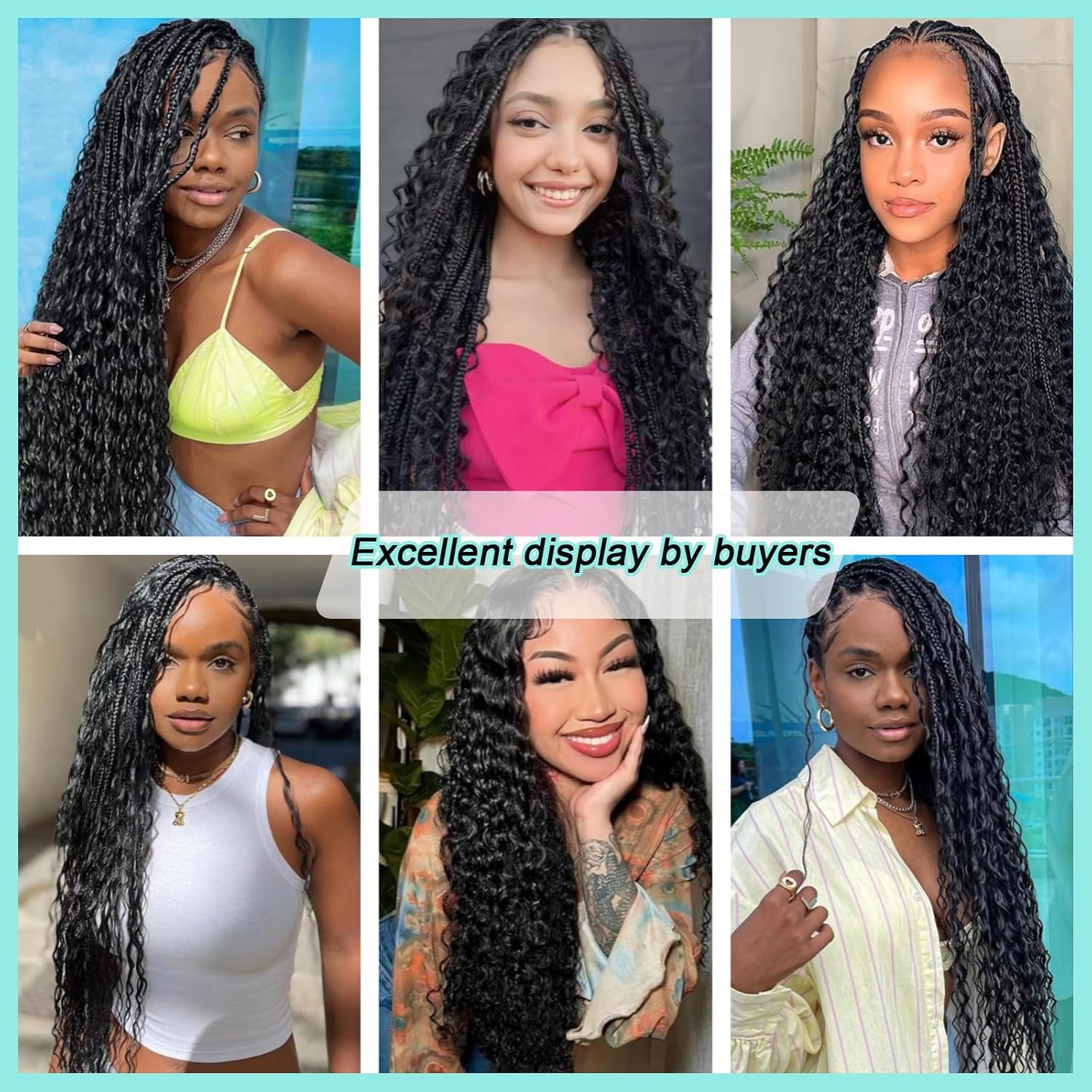 Deep Wave Bulk Hair for Braiding 24 Inch 2 Packs, Synthetic No Weft Boho Braiding Hair Extensions, Lightweight Durable for Black Women Crochet Braids, Party Festival Daily Wear Deep Wave Bulk Hair for Braiding 24 Inch 2 Packs, Synthetic No Weft Boho Braiding Hair Extensions, Lightweight Durable for Black Women Crochet Braids, Party Festival Daily Wear