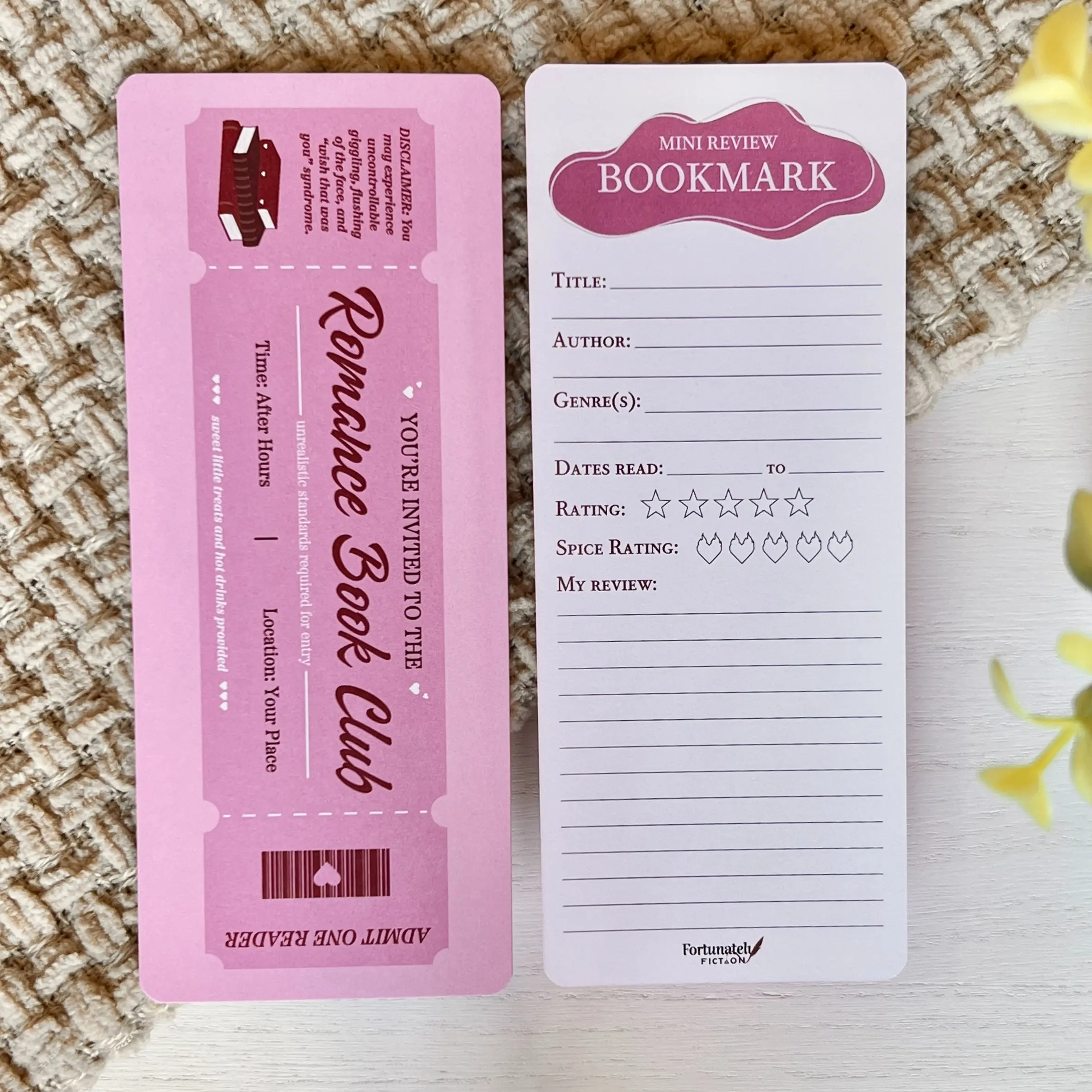 Pink Mini Review Bookmark