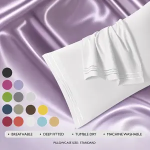 Ultra Soft Microfiber Pillowcases Set of 2 – Cooling Breathable Luxury Pillow Covers Standard/King