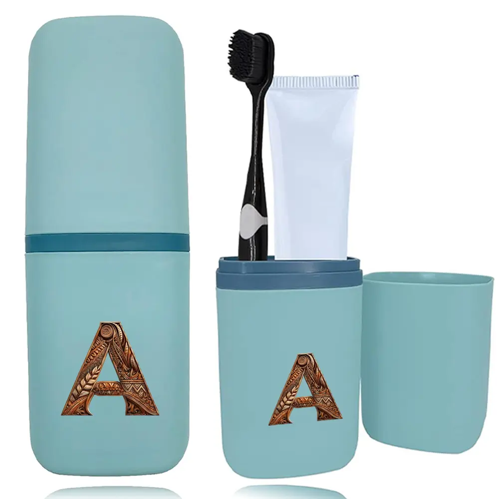 Dustproof Toothbrush Storage Box, Portable Mouthwash Cup, Plastic Toothbrush Case, Detachable Toothpaste Holder, Travel Accessories