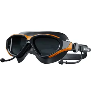 Yuke adult swimming goggles waterproof and anti-fog high definition professional men and women large frame swimming glasses diving goggles wholesale