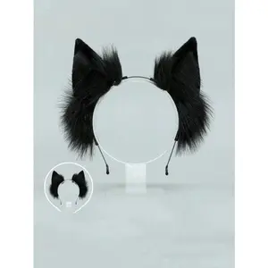 2-Piece Set: Sexy Cat Ear & Tail Accessories — Handmade, Adorable Cat Ear Headband and Tail Set — Ideal for Cosplay and Parties