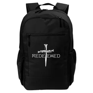 Redeemed Jesus Christ Died For My Sins 3 Nails Cross Christian Catholic Daily Commute Backpack